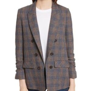 Veronica Beard Wool Blend Plaid Blazer